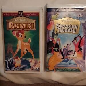 Bambi Sleeping Beauty Masterpiece VHS Tapes